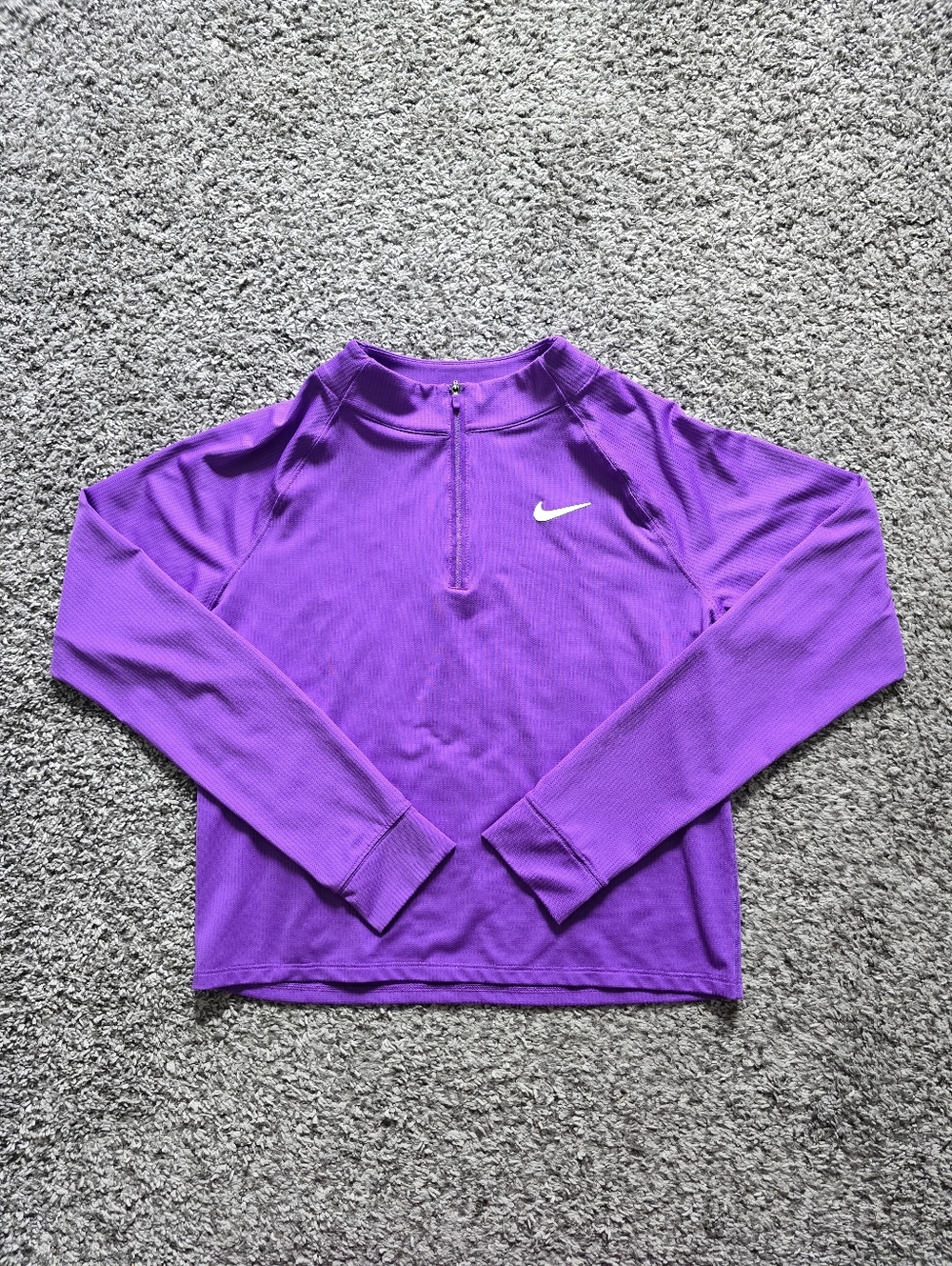 Nike Dri-fit Quarter Zip Purple Slim Fit Women's Small